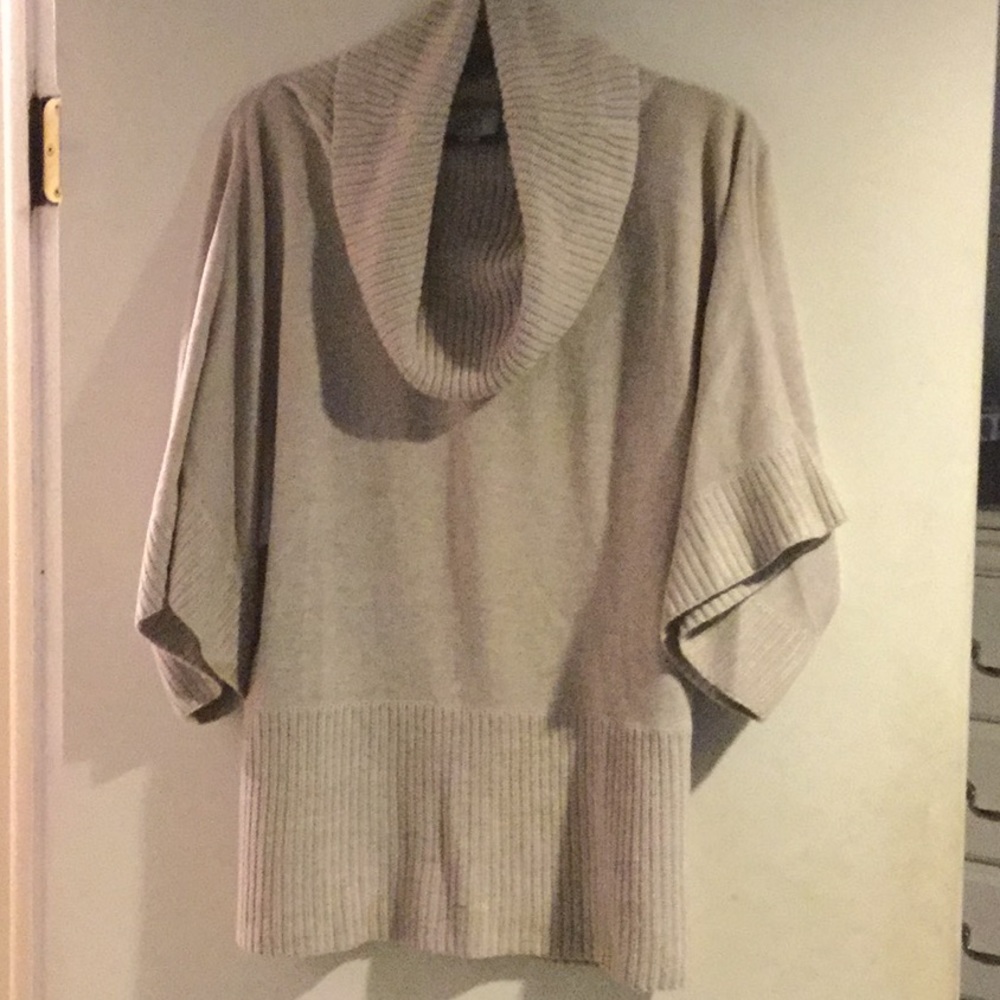 Cowl neck, kimono styled sleeves sweater